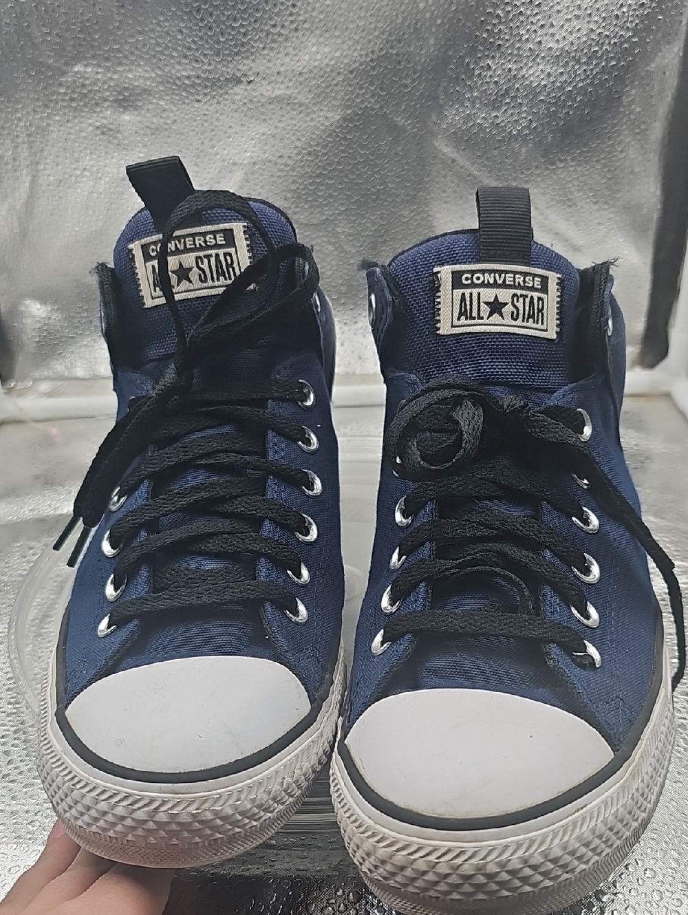 O All Stars Blue And White Converse - Picture 2 of 6
